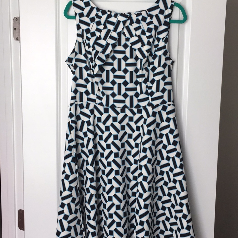 Blue, black, and white Dress size 14